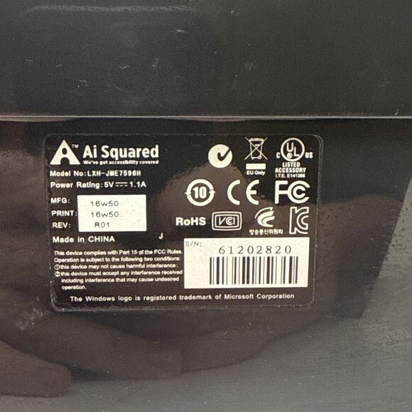 Large Print, Yellow Keys, Zoom Text Keyboard #LXH-JME7596H. Tested. - Picture 6 of 6